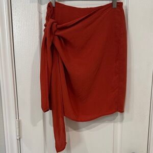 Casual Rust Orange Women's Skirt